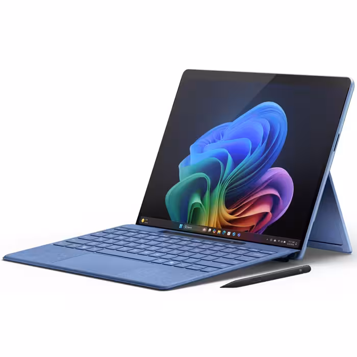 تبلت 13 اینچی مایکروسافت مدل Surface Pro 11-Snapdragon X Elite OLED ظرفیت 1 ترابایت و رم 32 گیگابایت به همراه کیبورد Surface Pro Copilot و قلم Slim Pen 2 - کالاوما