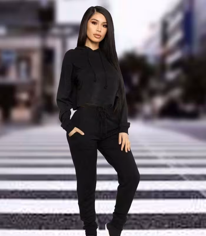 سویشرت شلوار کلاه دار ست کد 1957