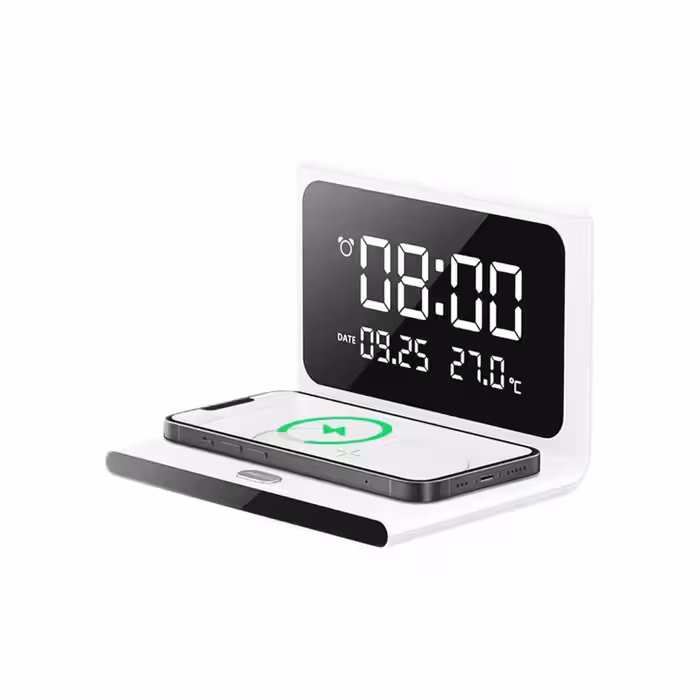 شارژر بی‌سیم و ساعت رومیزی رچی Recci RLS-L12 Perpetual Calendar Wireless Charger