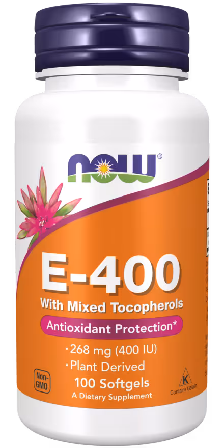 ویتامین E-400 (100 کپسول ژلاتینی) NOW