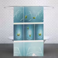 پرده حمام کد G112 سایز 180x180 سانتی متر | کالا مکس