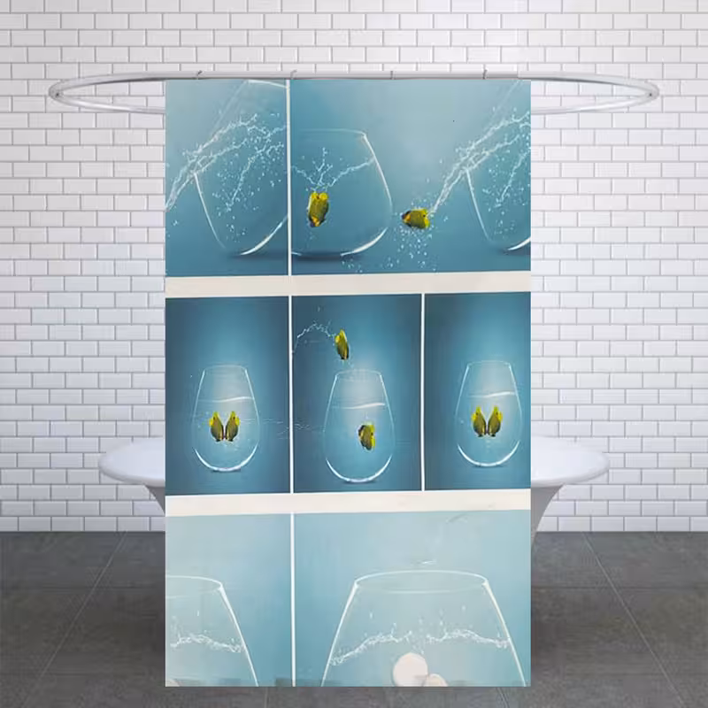 پرده حمام کد G112 سایز 180x180 سانتی متر | کالا مکس