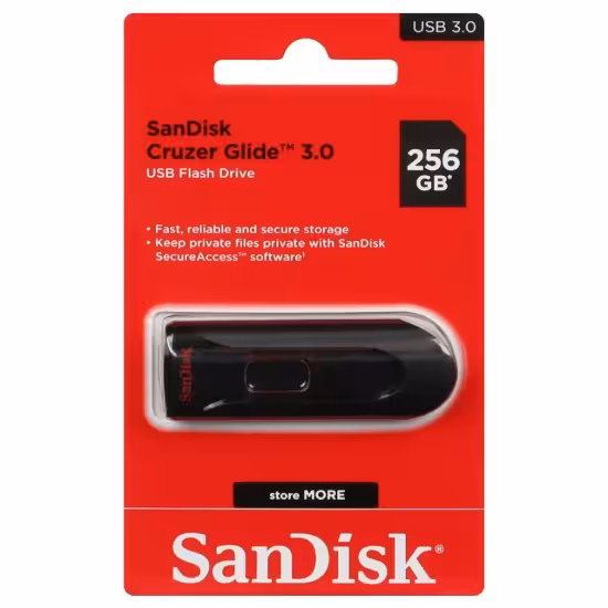 فلش مموری سن دیسک مدل Cruzer Glide USB3.0 ظرفیت 256 گیگابایت