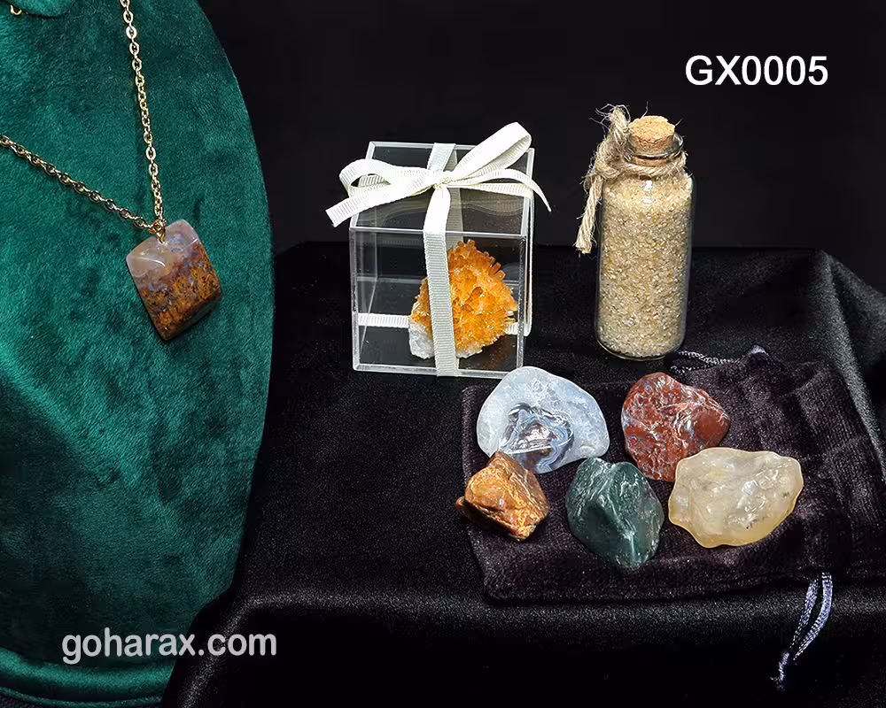 پک هدیه سنگ های زینتی و جواهرات