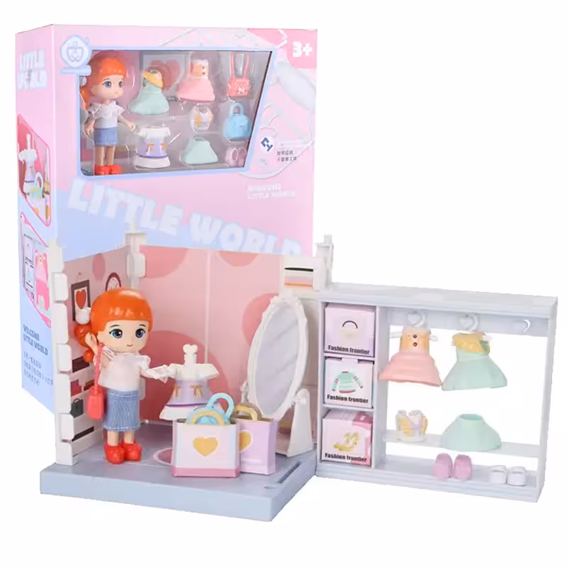 اسباب بازی ساختنی خانه عروسکی مدل اتاق لباس کد WS8971C