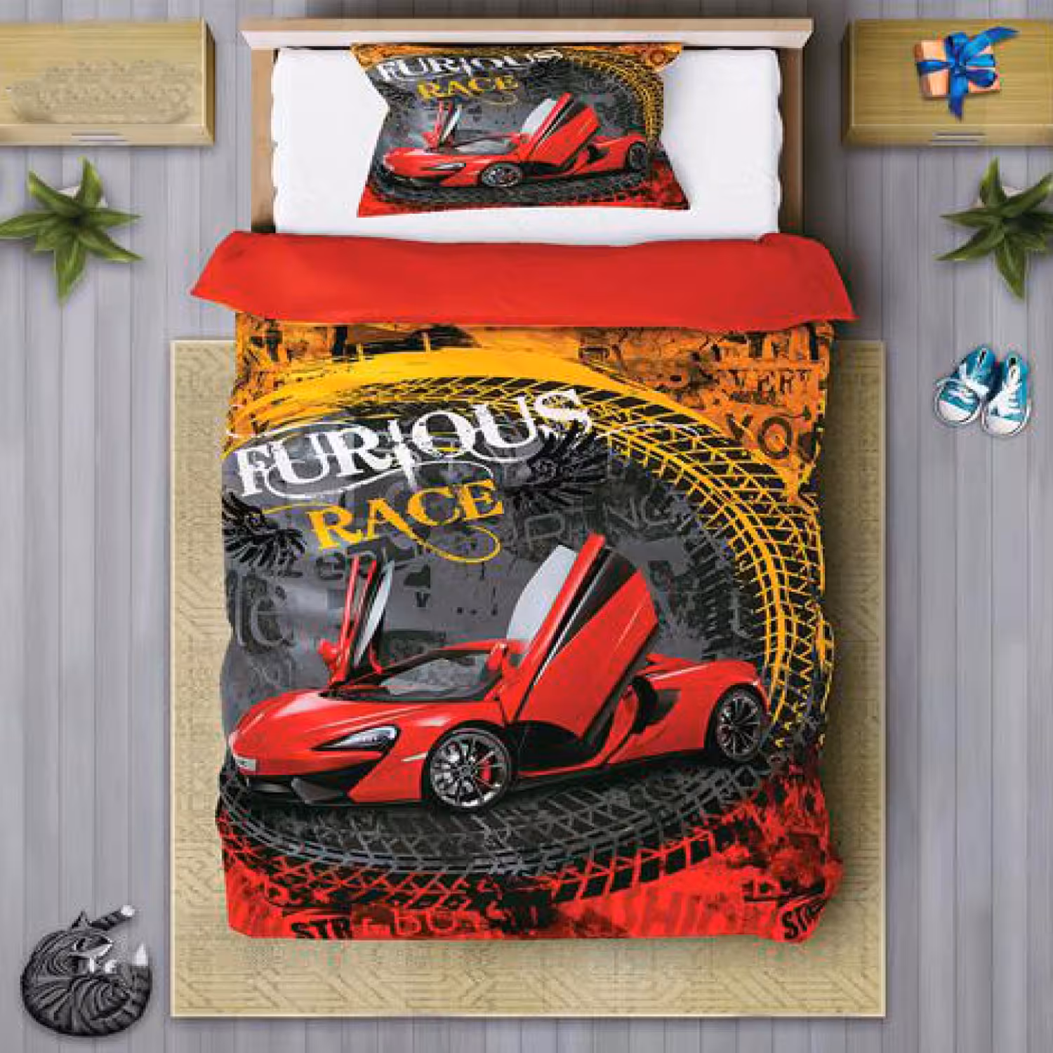 سرویس روتختی پسرانه چیداری مدل 7065 یک نفره چهار تکه