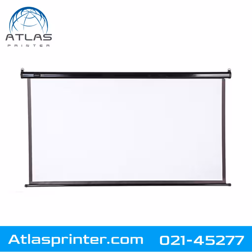 پرده نمایش برقی پروژکتور سلکسون سایز 3×3 مشکی