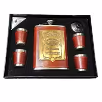 ست قمقمه جیبی چهار شات چرم مدل جک دنیلز کد L530374