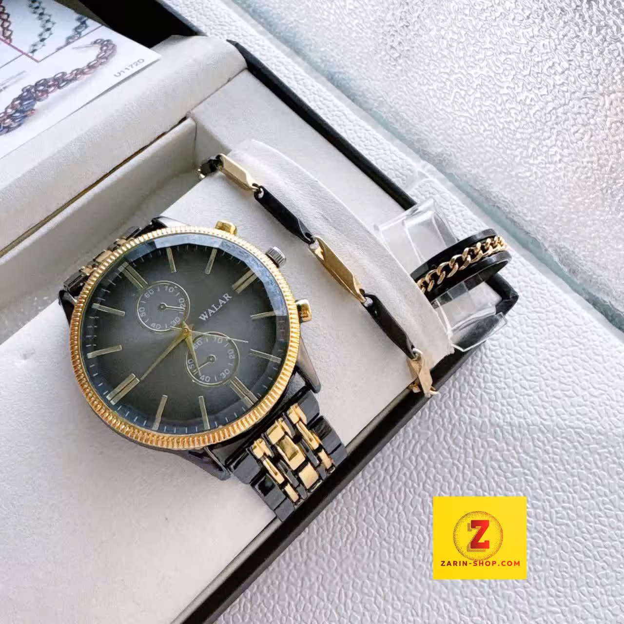 ست ساعت دستبند انگشتر مردانه 380420520