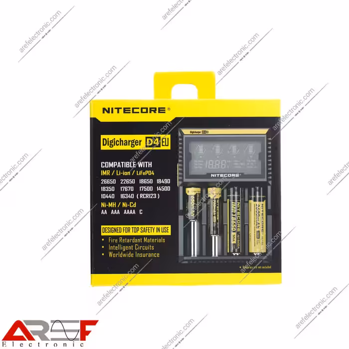 شارژر همه کاره چهار تایی NITECORE مدل D4 - فروشگاه عارف الکترونیک