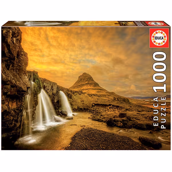 پازل 1000 قطعه Educa طرح آبشار کرکجیوفلسفوس ایسلند