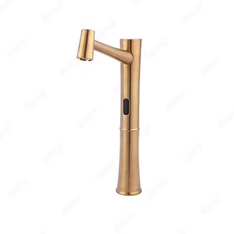 شیر روشویی پایه بلند هوشمند راسان مدل تامارا طلا مات