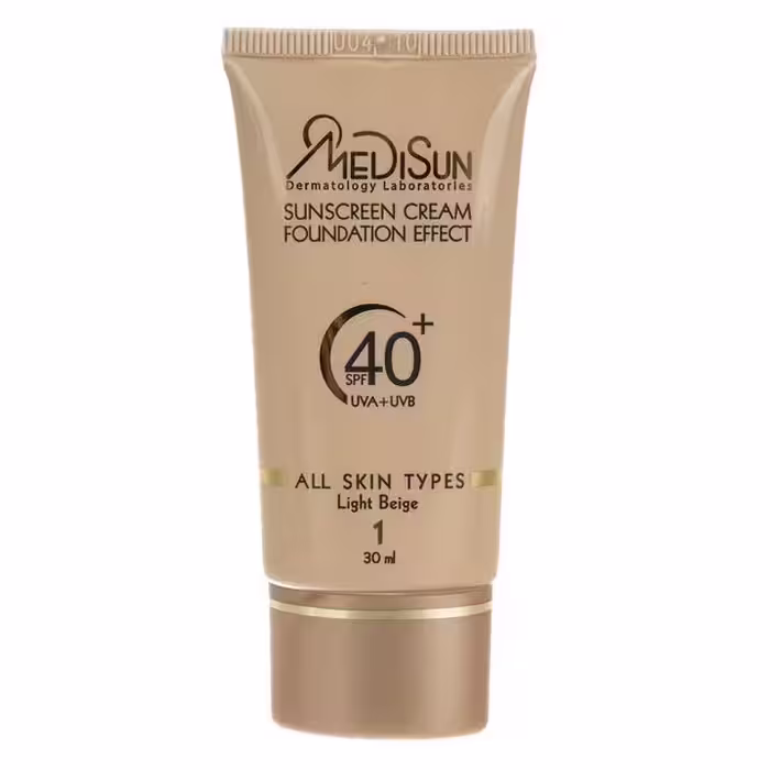 کرم ضد آفتاب مدیسان سری All Skin شماره 1 مدلLight Beige