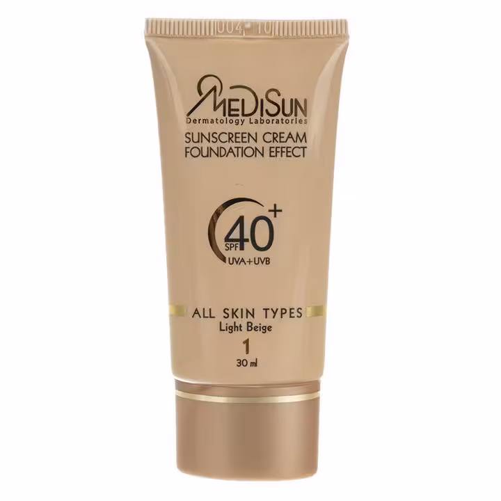 کرم ضد آفتاب مدیسان سری All Skin شماره 1 مدلLight Beige