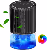 رطوبت‌گیر برای خانه - یخ‌زدایی خودکار، رطوبت‌گیر کوچک 35 اونسی با 2 حالت کار، برند Beewin مدل YP2119- مشکی و سفید