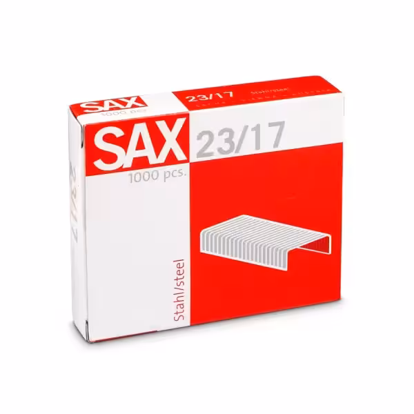 سوزن منگنه ساکس سایز 23/17 بسته 1000 عددی