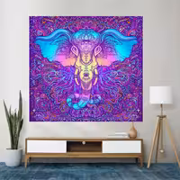 پوستر پارچه ای فیانی طرح بکدراپ Elephant کد F06