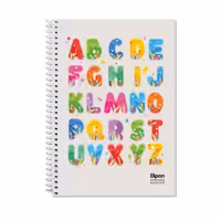 دفتر زبان چهار خط 60 برگ سیمی فانتزی الیپون طرح 1