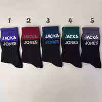 جوراب ساقدار دومینو نوشته دار سری jack & jones