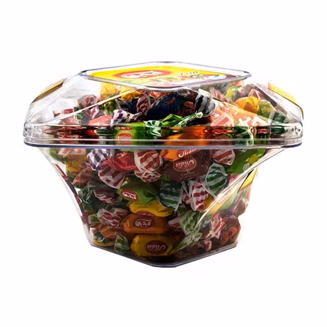 تافی میوه ای دو رنگ کریستال آیدین 600 گرمی