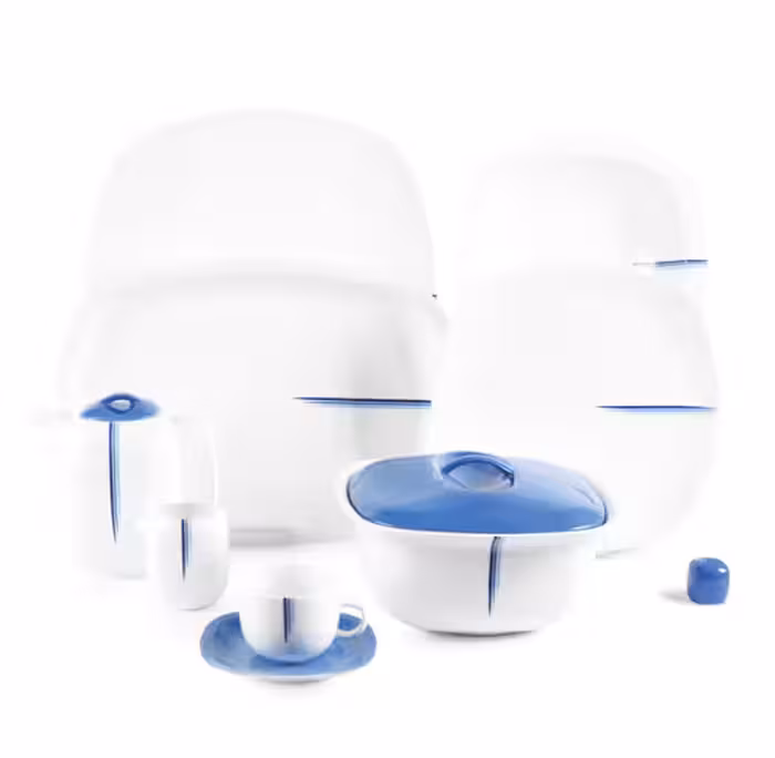 سرویس 98 پارچه چینی زرین سری کواترو مدل ساحل درجه یک  zarin sahel 98 pcs