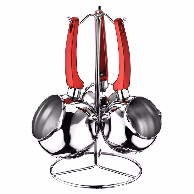 قهوه جوش او ام اس کد 7023 مجموعه 3 عددی به همراه استند