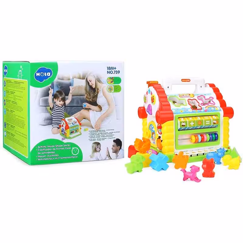 کلبه هوش هولی تویز مدل Hola Toys House Activity Cube کد 739