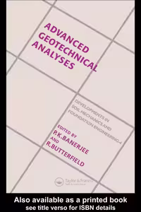 خرید و دانلود نسخه کامل کتاب Advanced Geotechnical Analyses: Developments in Soil Mechanics and Foundation Engineering - 4