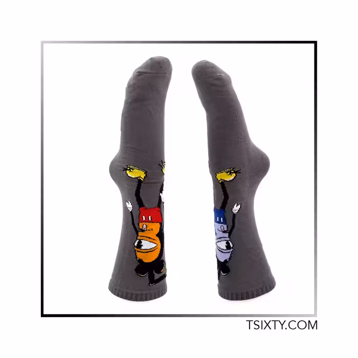 جوراب Toymachine رنگ طوسی Mousesecteer