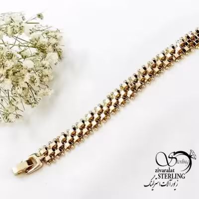 دستبند برند ژوپینگ طرح طلا (رولکسی) کد 19686
