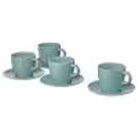 فنجان نعلبکی 250cc ایکیا مدل IKEA FARGKLAR 004.818.29 فیروزه ای