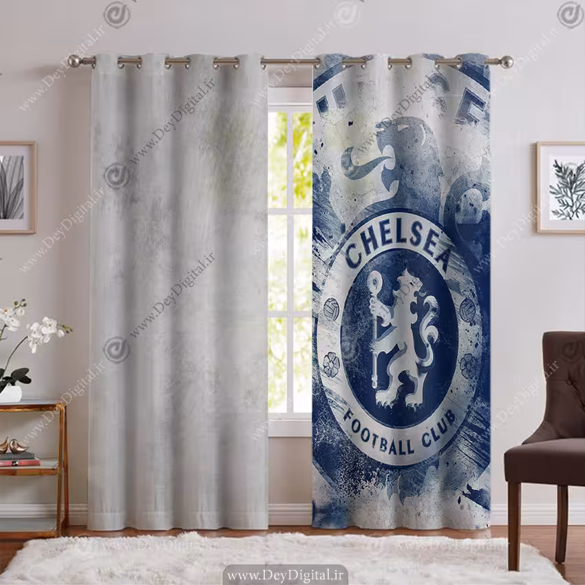 پرده چاپی اتاق پسر طرح چلسی PK-6414