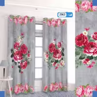 پرده تصویری طرح گل برند پرنا
