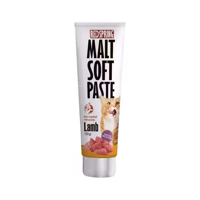 خمیر مالت گربه با طعم بره برند Red spring رداسپرینگ 100 گرمی