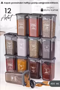 ست 12 تکه ظروف نگهدارنده قاشق دار Kitchen Life کد MCH009743