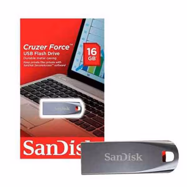 فلش مموری سندیسک 16 گیگابایت مدل Cruzer Force SDCZ71
