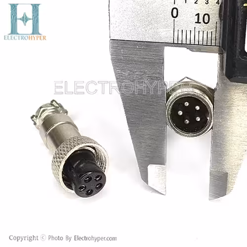 کانکتور نظامی استیل 5پین قطر12mm