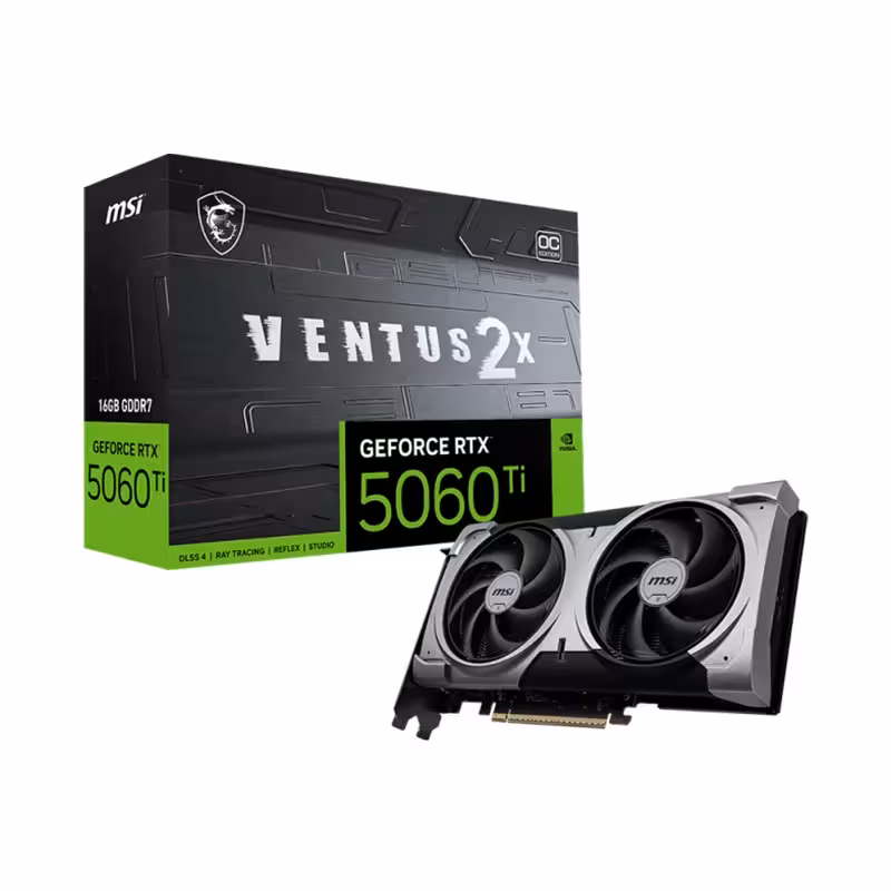 کارت گرافیک ام اس ای GeForce RTX 5060 TI VENTUS 2X OC PLUS 16GB