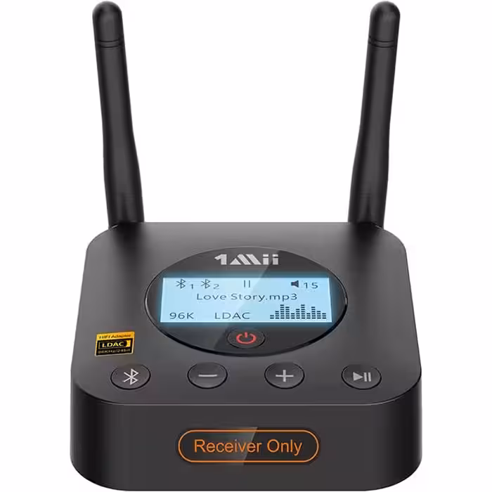 گیرنده بلوتوث صوتی بی‌سیم 5.1 بلوتوث Hi-Res /LDAC برای استریو خانگی، گیرنده بلوتوث برد بلند با تأخیر کم 1Mii B06Pro  HiFiB aptX HD