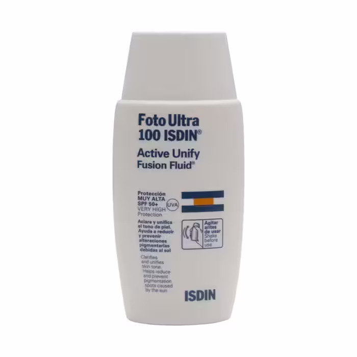 فلویید ضد آفتای ایزدین مدل Active unify fusion fluid spf 50 حجم 50 میلی لیتر