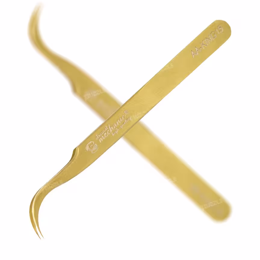 پنس سر کج طلایی