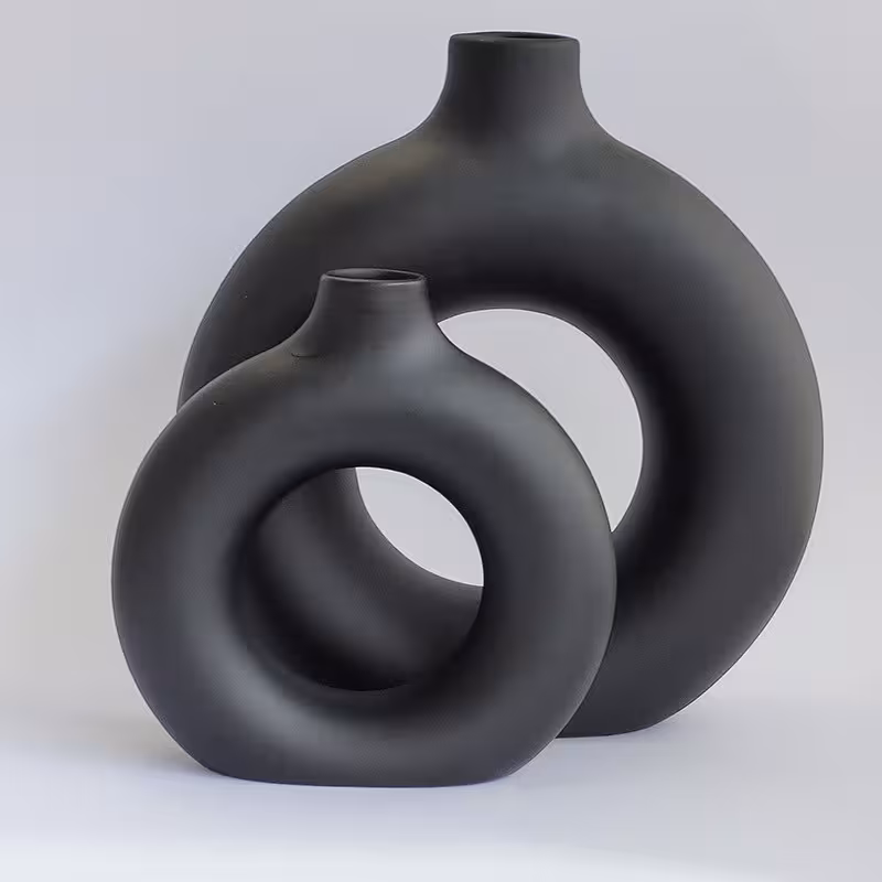 گلدان دکوری دونات 2 عددی