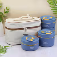 قیمت و خرید  ظرف غذا 4 تکه کیف دار کد 6689