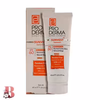 کرم ضد آفتاب و مرطوب کننده بژ طبیعی پرودرما SPF 60 مدل Moisturizing حجم 40 میلی لیتر |  PRODERMA SPF 60 SUNSCREEN & MOISTURIZING NORMAL TO DRY SKIN NATURAL BEIGE 40 ML