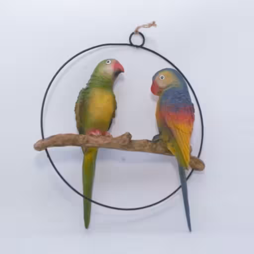 مجسمه دکوری طوطی حلقه دار رومیزی