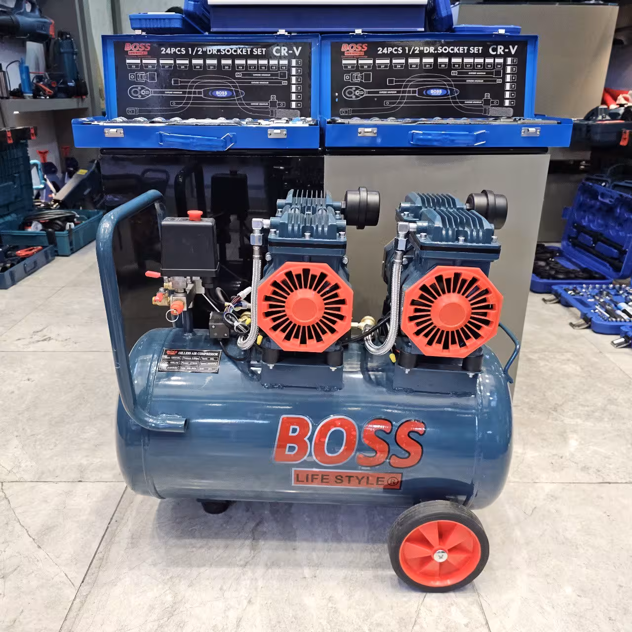 کمپرسور 50 لیتری 2 موتور سایلنت باس مدل 50LH