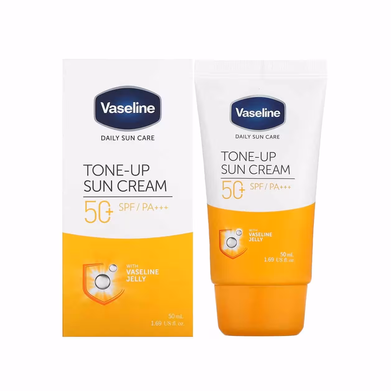 کرم ضد آفتاب وازلین مدل Tone-Up Sun Cream حاوی ژل محافظت کننده وازلین SPF50 و PA    حجم 50 میلی لیتر