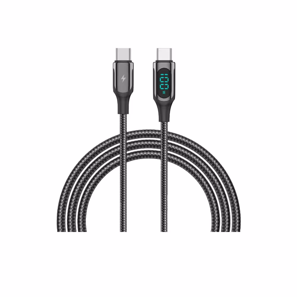 کابل دوسر تایپ سی رچی مدل Recci Ghost Series LED Fast Charging Data Cable RTC-P10CC