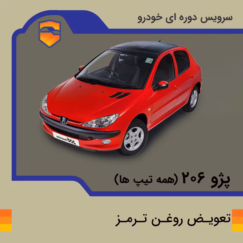 تعویض روغن ترمز  پژو 206 با دستگاه در تهران