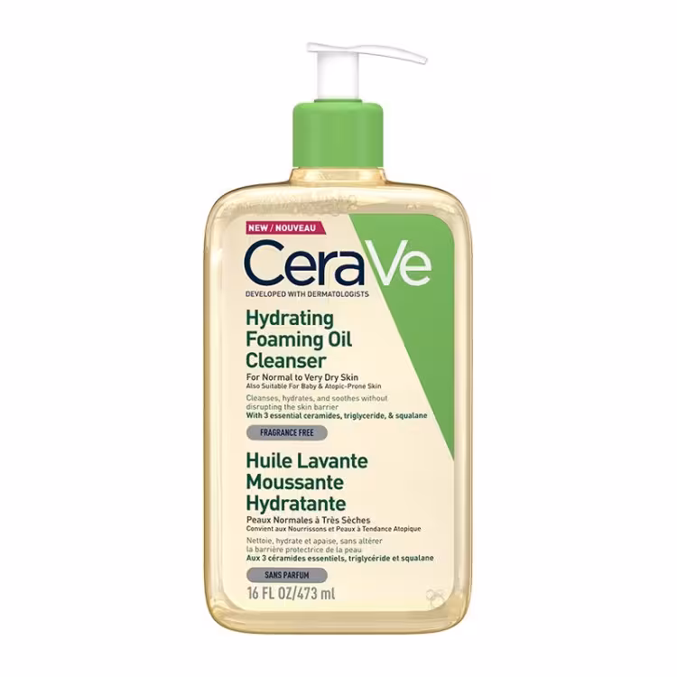 فوم شستشو روغنی سراوی Cerave پوست نرمال تا خیلی خشک حجم 473 میل